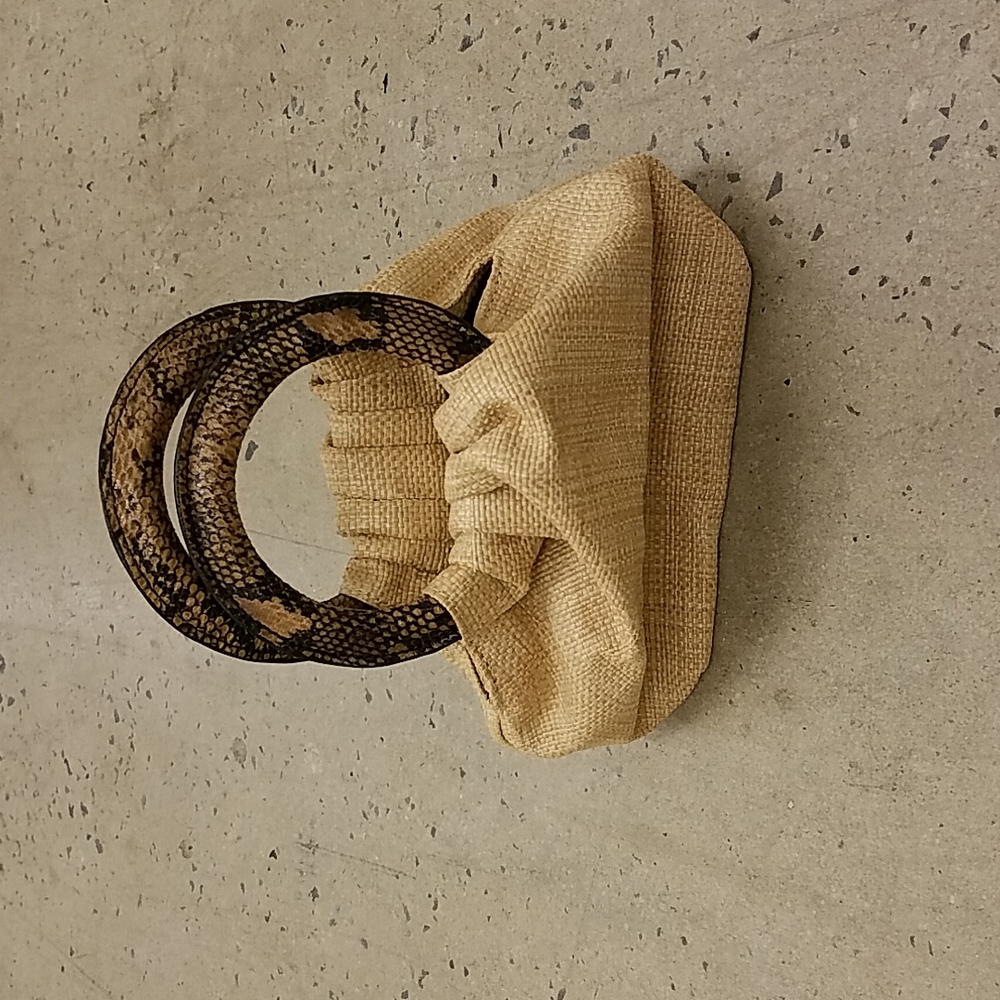 House of want tan and snakeskin handle mini purse - Picture 4 of 5
